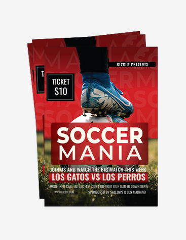Red Soccer Tournament Flyer