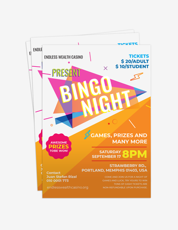 Bright Bingo Night Party Flyer