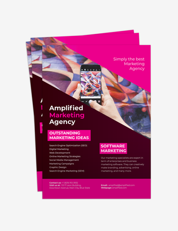 Pink Marketing Agency Flyer
