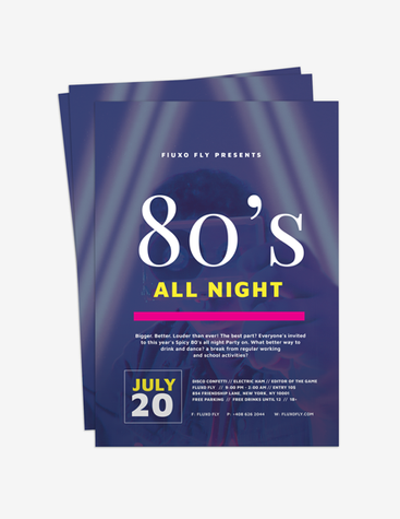 80s Night Event Flyer