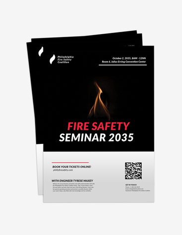 Minimalist Fire Seminar Flyer