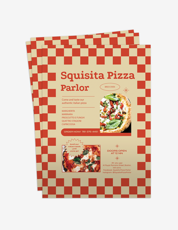 Retro Pizza Parlor Flyer
