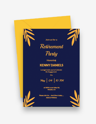Elegant Retirement Invitation