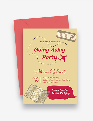 Playful Going-Away Party Invitation