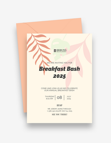 Breakfast Bash Invitation