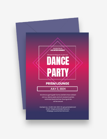 Dance Party Invitation