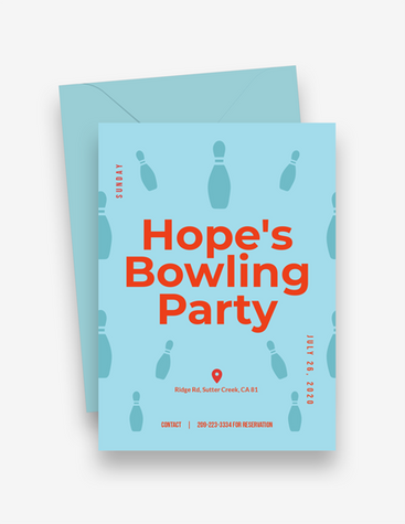 Striking Bowling Party Invitation
