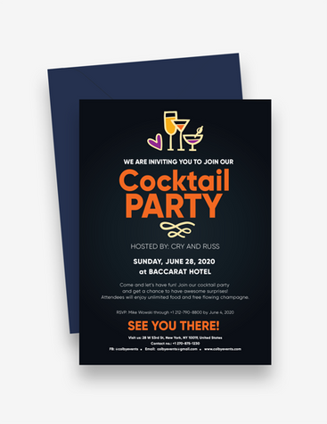 Lively Cocktail Party Invitation