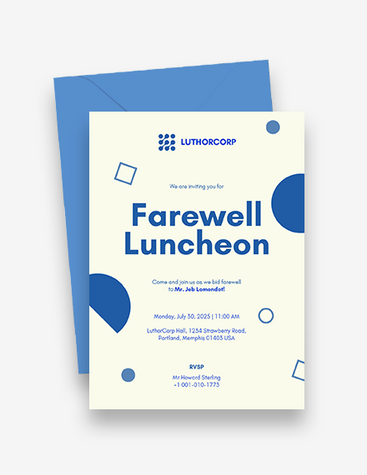 Farewell Luncheon Invitation