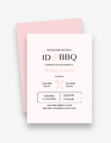 Bbq Engagement Party Invite