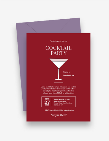 Bold Cocktail Party Invitation