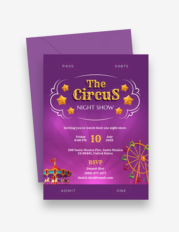 Circus Show Invitation