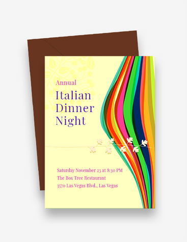 Italian Dinner Invitation