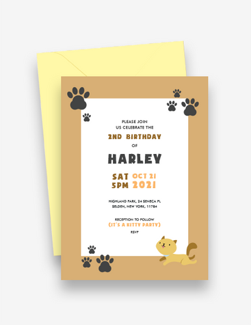 Fun Pet Birthday Invitation