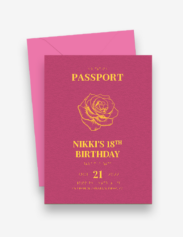 Birthday Passport Invitation