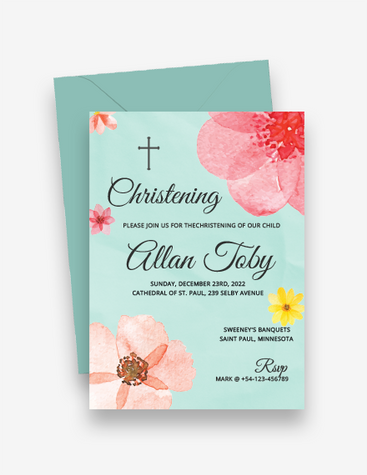 Baby Christening Invite