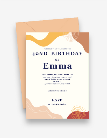 Abstract Birthday Invitation