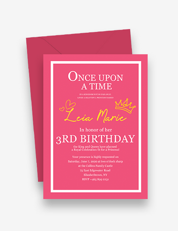 Pink Birthday Party Invitation