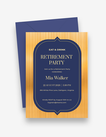 Classic Retirement Invitation