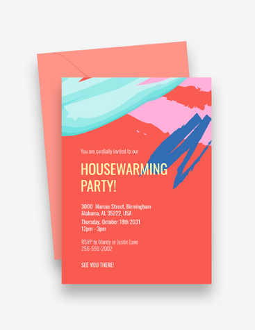 Vibrant Housewarming Invitation