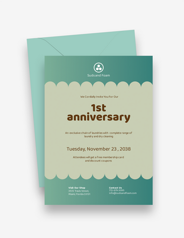 Shop Anniversary Invitation