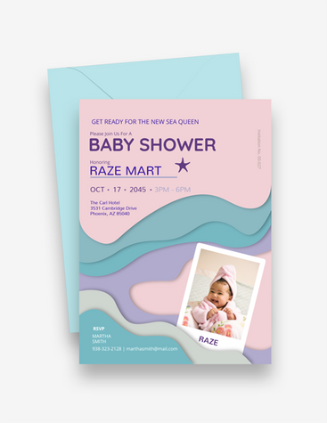 Pastel Baby Shower Invitation