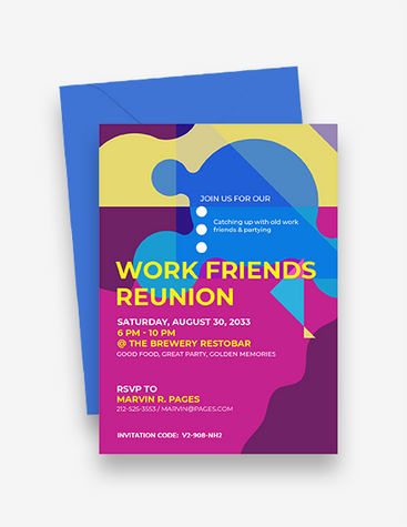 Co-workers Reunion Invitation