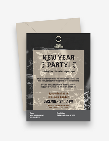 Bold New Year Party Invitation