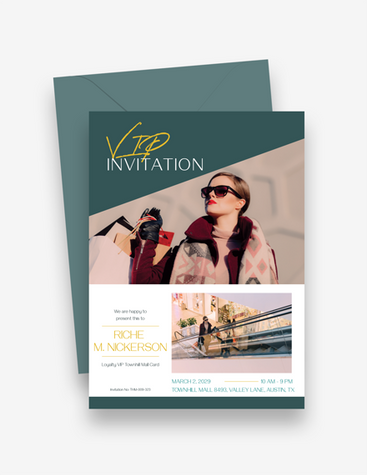 Elegant VIP Mall Invitation