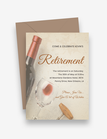 Vintage Retirement Invitation