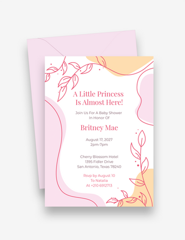 Ornate Pastel Baby Shower Invitation