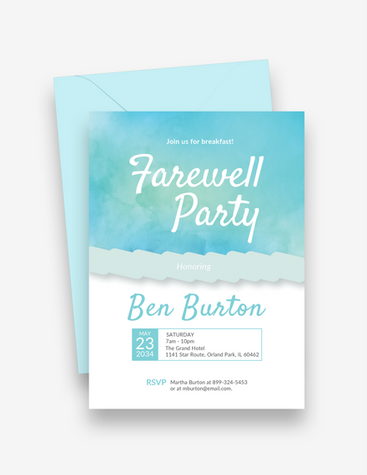 Calming Farewell Party Invitation