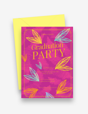 Vibrant Grad Party Invitation