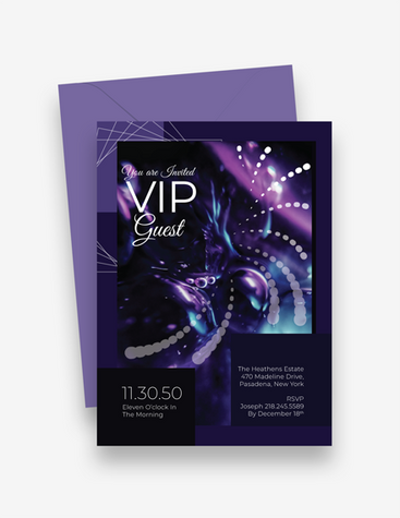 Purple VIP Guest Invitation