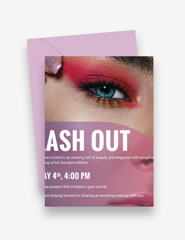 Makeup Line Event Invitation