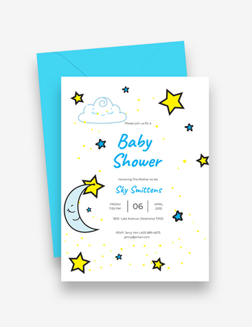 Cute Baby Shower Party Invitation