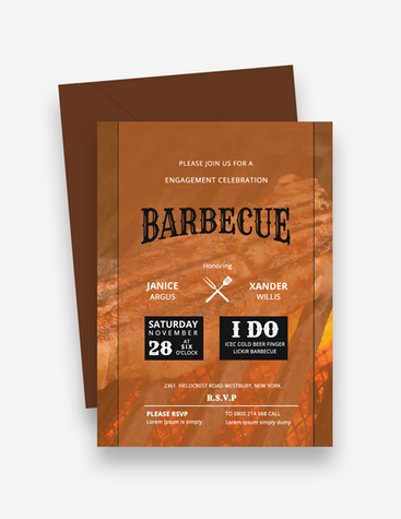 Barbecue Engagement Invitation