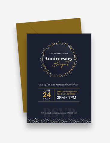 Gold Anniversary Banquet Invitation