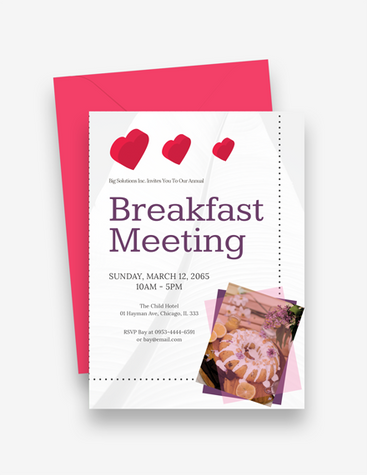 Cute Breakfast Meeting Invitation