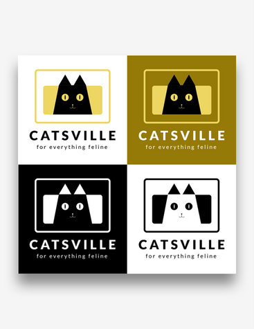 Minimalist Cat Shop Logo
