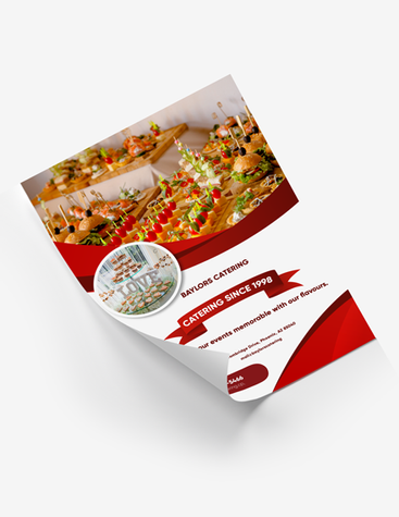 Red Catering Service Poster