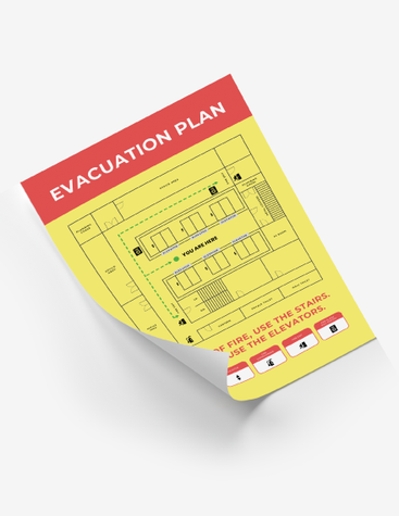 Simple Evacuation Plan Poster