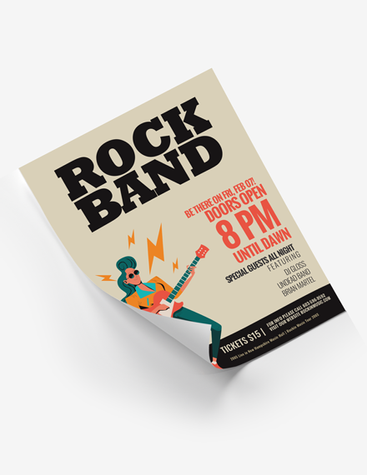 Rock Band Performance Poster