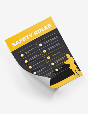 Yellow Site Safety Poster