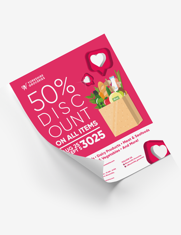 Pink Discount Poster