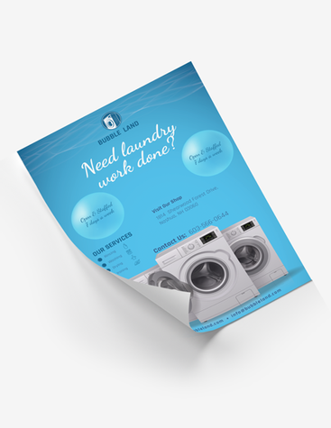 Light Blue Laundry Ad Poster