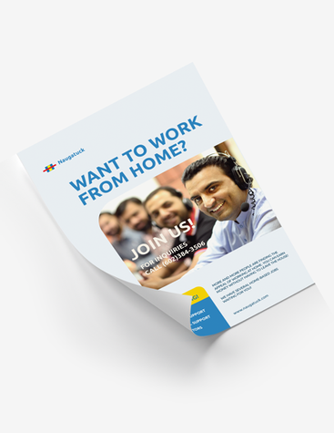 Work From Home Hiring Poster