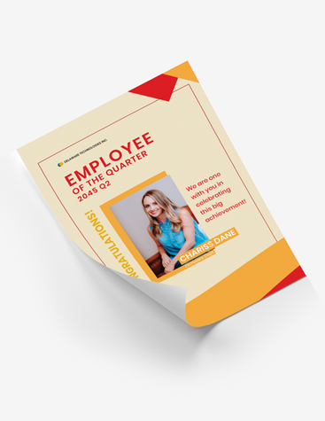 Colorful Employee of the Month Poster