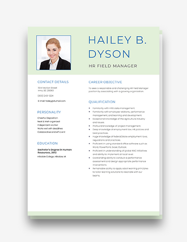 HR Field Manager Resume