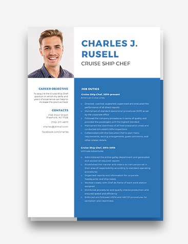 Blue Cruise Chef CV